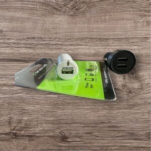 Black & White Dual & Single USB Car Charger